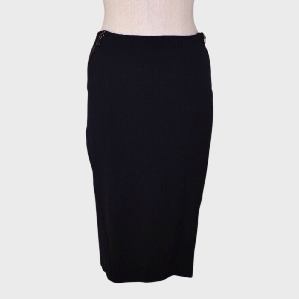 Alexander McQueen Zipper Accent Pencil Skirt